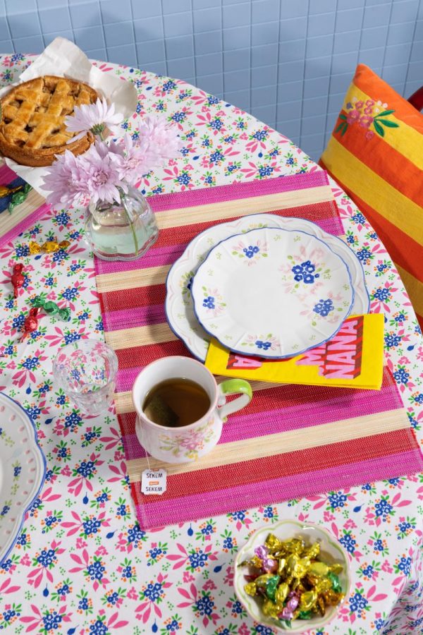 Placemat bamboe rood-roze - Afbeelding 2