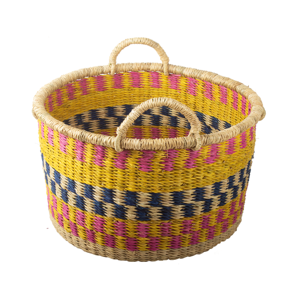 Ghanaian basket yellow - M