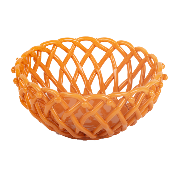 Basket round orange - M