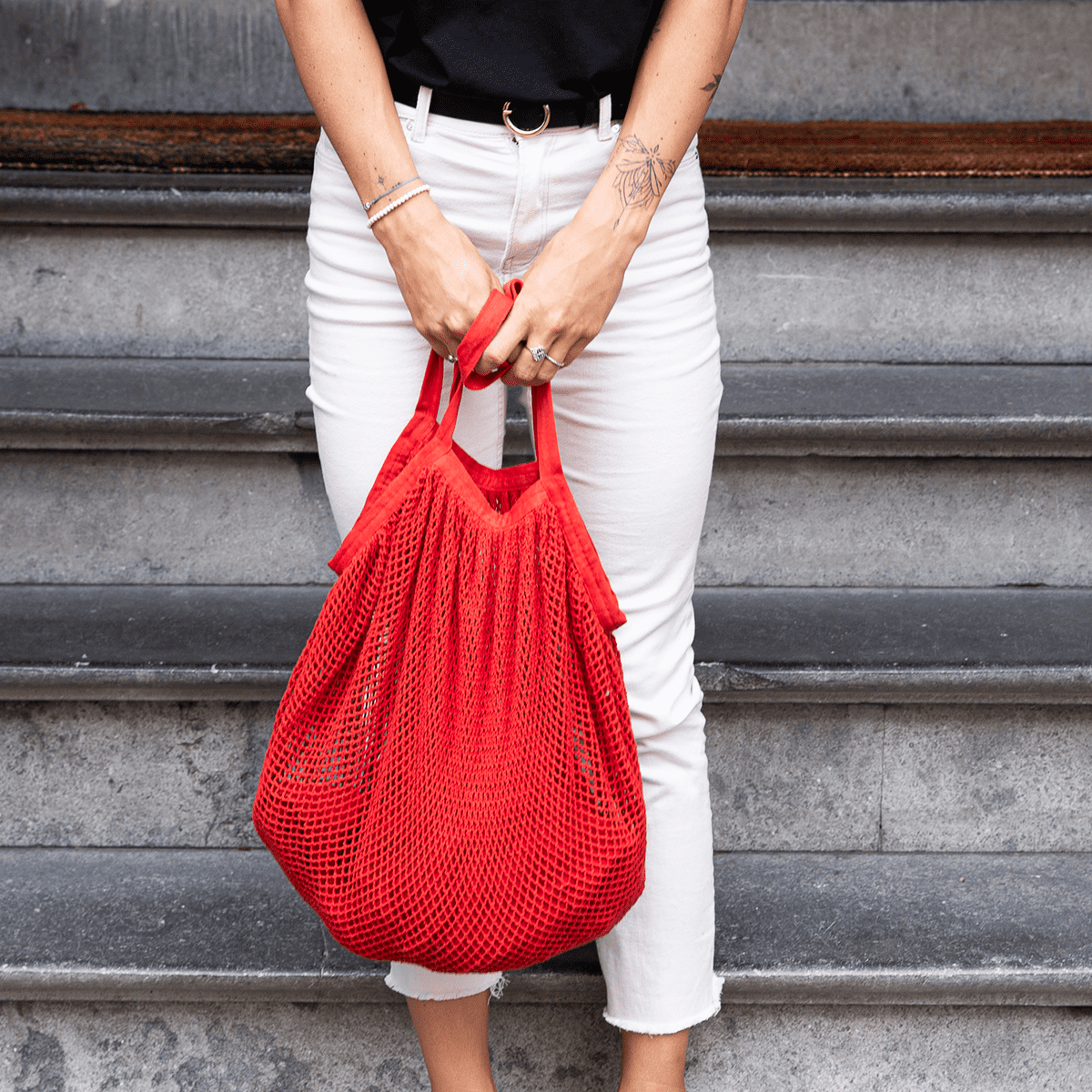 Kitsch Kitchen - Net Bag Red Sfeer