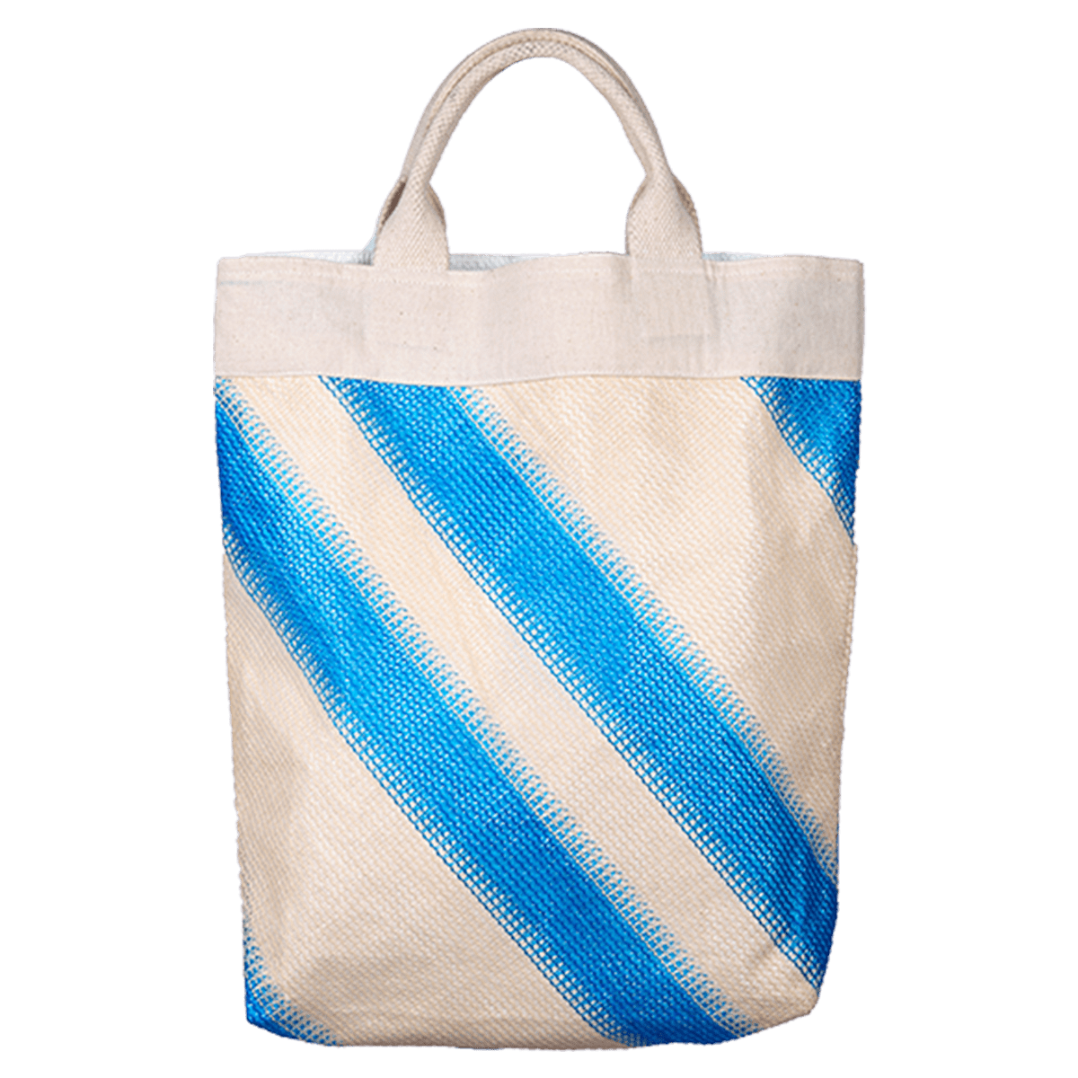 AIDS matchmaker Gehoorzaam Plastic Shopper Tas Blauw Wit met Katoenen Handvat - Kitsch Kitchen